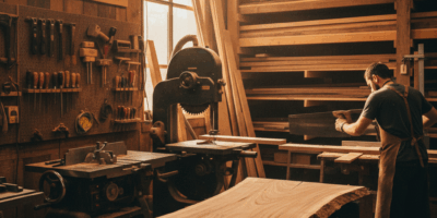 Professional woodworking image for article: Finding Your Local Neighbourhood Sawmill. Workshop, wood