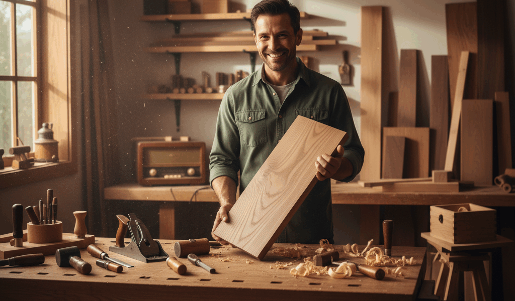 Professional woodworking image for article: Joyful Woodworking Techniques and Methods. Workshop, woo