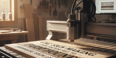 Professional featured image for woodworking article: CNC Sign Making - From Vector File to Farmhouse