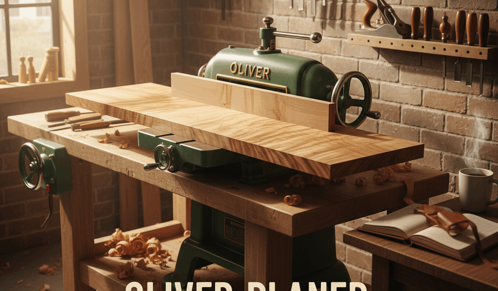 Professional woodworking image for article: Oliver Planer Buying Guide. Workshop, wood grain, tools,