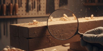 Professional featured image for woodworking article: What Are Wood Mites. High quality photography,