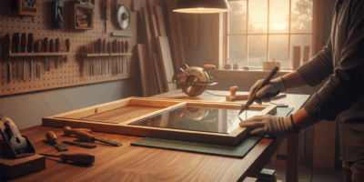 Professional woodworking image for article: Effortlessly Master the Art of Cutting Tempered Glass. W