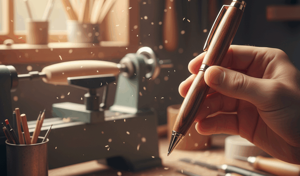 Professional featured image for woodworking article: Pen Turning 101 - From Blank Kit to 0 Gift in 3