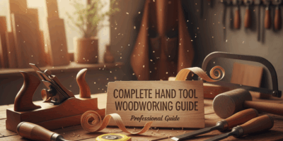 Professional featured image for woodworking article: Complete Hand Tool Woodworking Guide. High qual