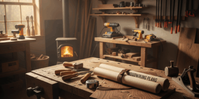 Professional woodworking image for article: Woodworking Plans for Your Projects. Workshop, wood grai