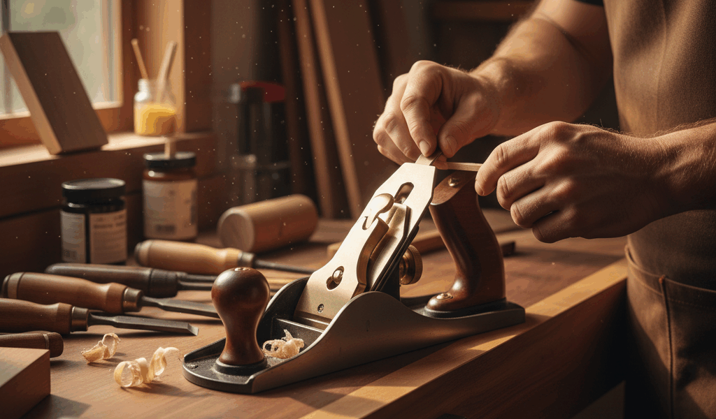 Professional featured image for woodworking article: Hand Plane Setup: Blade Depth and Throat Openin