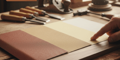 Professional featured image for woodworking article: Sandpaper Grit Sequence: When to Move to Finer