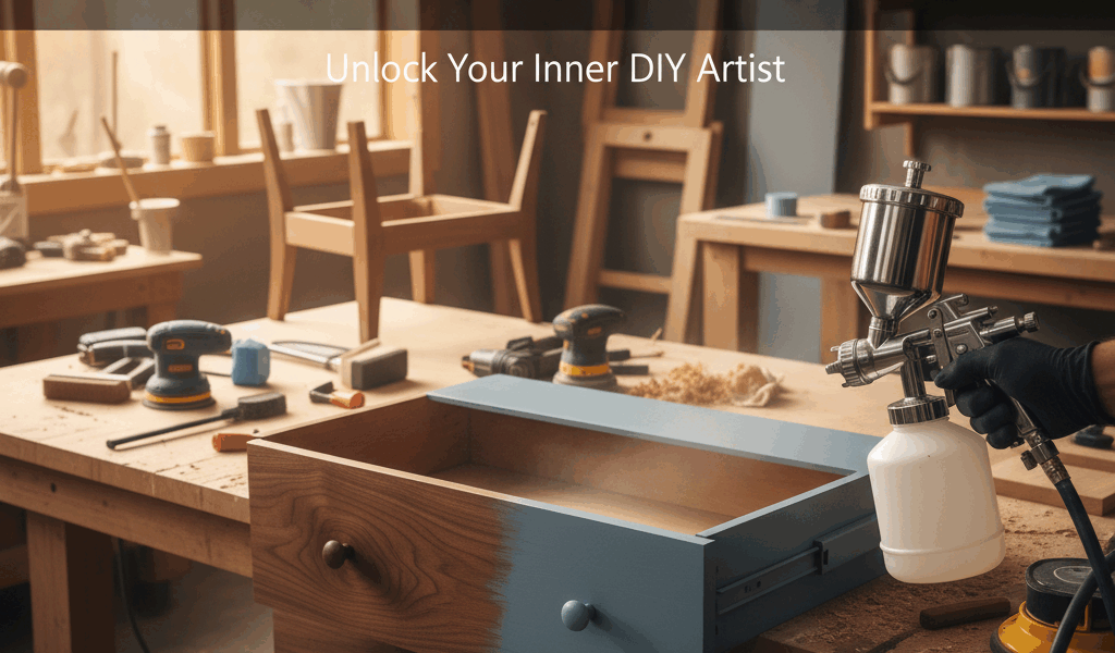 Professional woodworking image for article: Top-Rated Paint Sprayers for Stunning Furniture Makeover