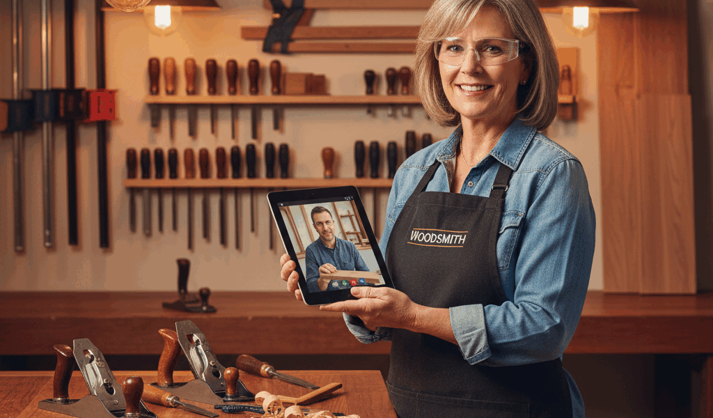Professional featured image for woodworking article: Woodsmith Customer Service. High quality photog
