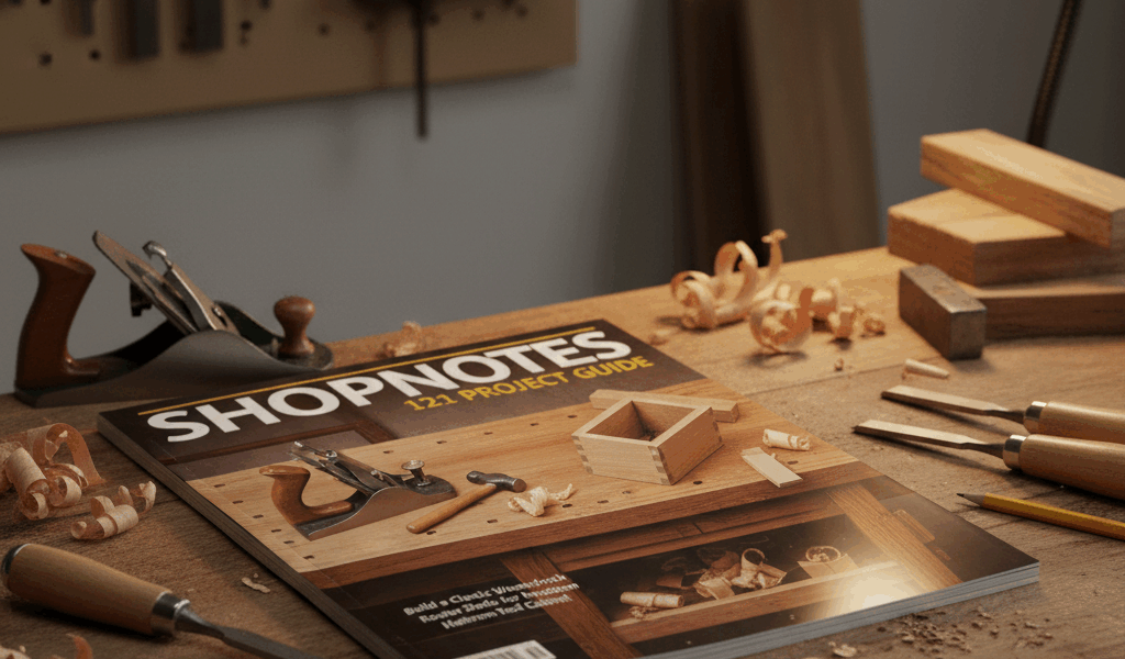 Professional featured image for woodworking article: Shopnotes 121 Project Guide. High quality photo