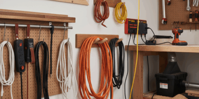 Professional woodworking featured image: Extension Cord Storage Solutions for Workshops