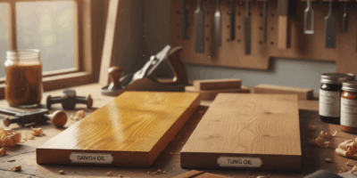 Professional featured image for woodworking article: Danish Oil vs Tung Oil: Drying Time and Protect
