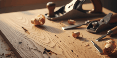 Professional featured image for woodworking article: Open Grain Wood Explained. High quality photogr