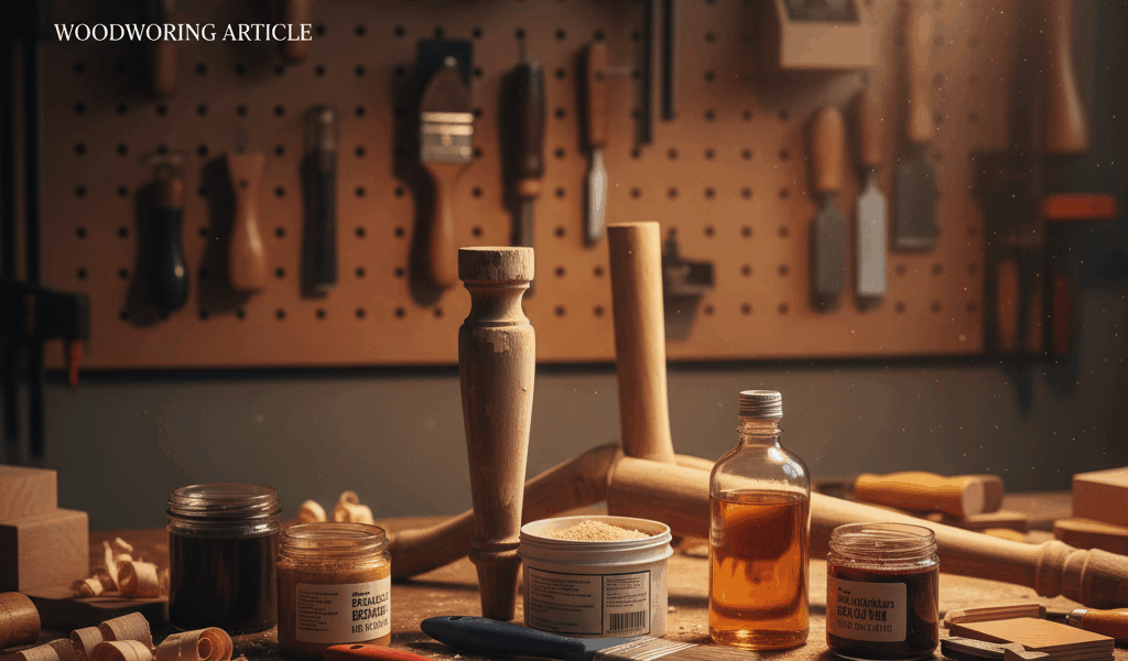 Professional featured image for woodworking article: How to Repair Wood Finishes. High quality photo