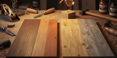 Professional featured image for woodworking article: Wood Stain Colors: Oak vs Pine Absorption Rates