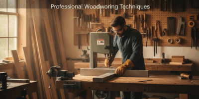 Professional featured image for woodworking article: Cutting Metal in the Workshop. High quality pho