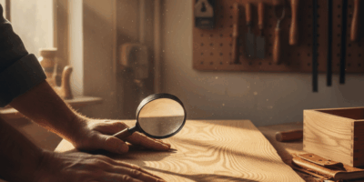 Professional featured image for woodworking article: Wood Grain Direction: Reading Growth Rings for