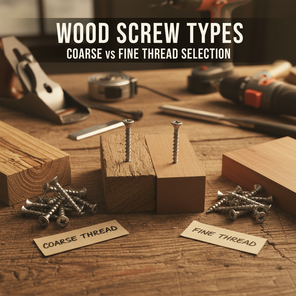 Wood Screw Types: Coarse vs Fine Thread Selection - Crafted Wood Creations