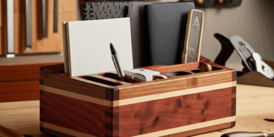 Desktop Organizer - Cherry and Maple Combo That Looks Custom