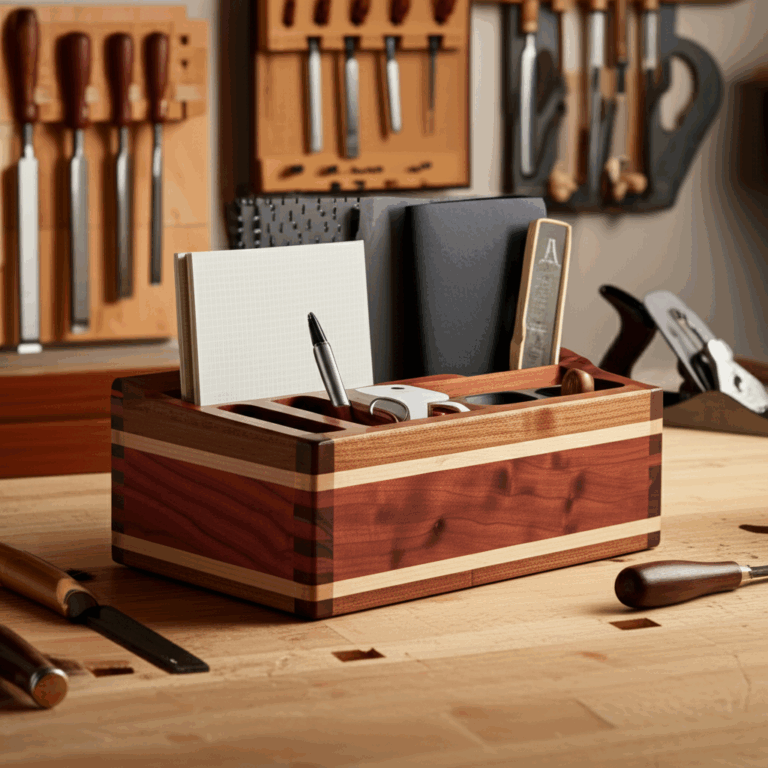 Desktop Organizer - Cherry and Maple Combo That Looks Custom