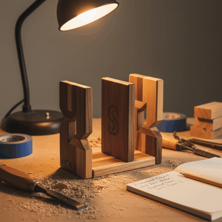 Professional featured image for woodworking article: A Weekend Project With Zero Waste for Bookend S