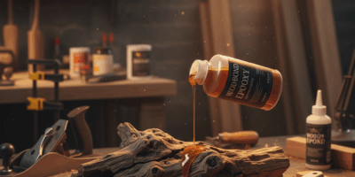 Professional featured image for woodworking article: Best Epoxy for Wood Repairs and Gaps. High qual