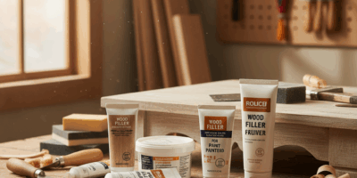 Professional featured image for woodworking article: Best Wood Fillers for Painted Projects. High qu