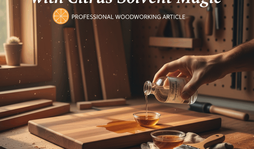 Professional featured image for woodworking article: Boost Tung Oil Finish with Citrus Solvent Magic