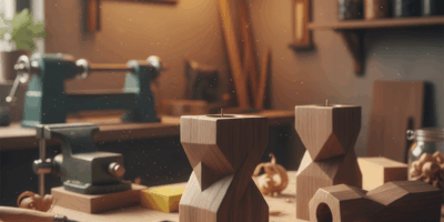 Professional featured image for woodworking article: Candle Holder Project. High quality photography