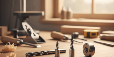 Professional featured image for woodworking article: Drill Bit Types for Wood: Twist, Brad Point, an