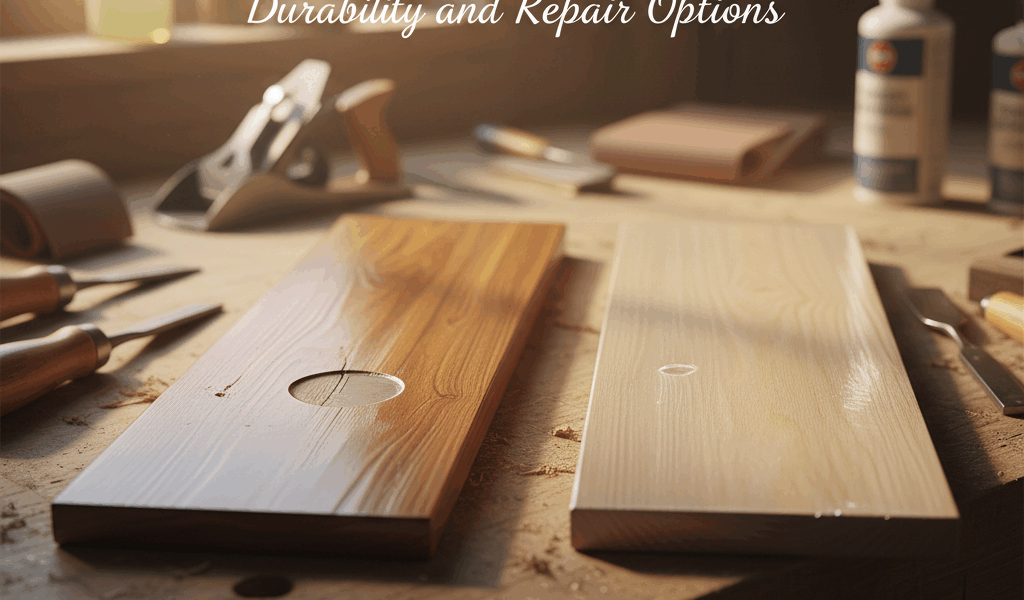 Professional featured image for woodworking article: Lacquer vs Polyurethane: Durability and Repair 