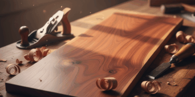 Professional featured image for woodworking article: Mahogany Wood Properties Guide. High quality ph