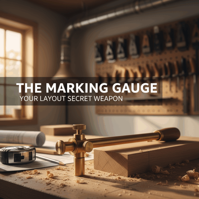 Professional featured image for woodworking article: The Marking Gauge - Your Layout Secret Weapon.
