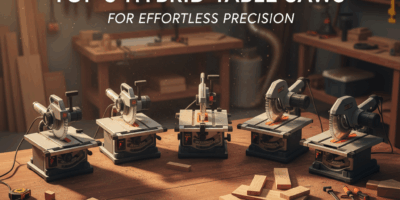 Professional featured image for woodworking article: Top 5 Hybrid Table Saws for Effortless Precisio