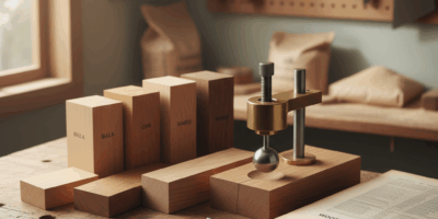 Professional featured image for woodworking article: Wood Species Hardness: Janka Scale Rankings. Hi