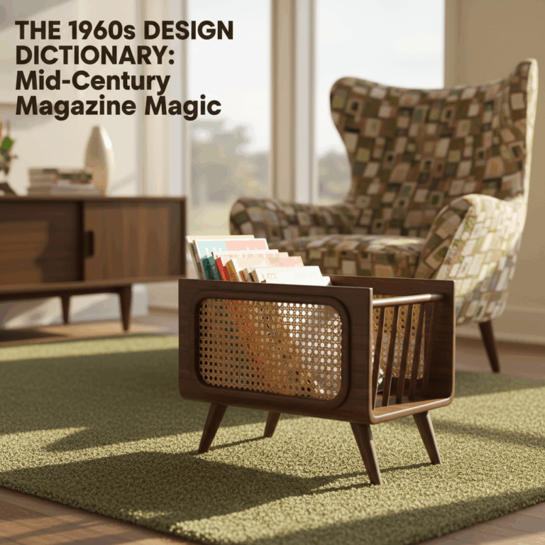 Professional woodworking featured image: Mid-Century Magazine Rack - Tapered Legs and That 1960s D..