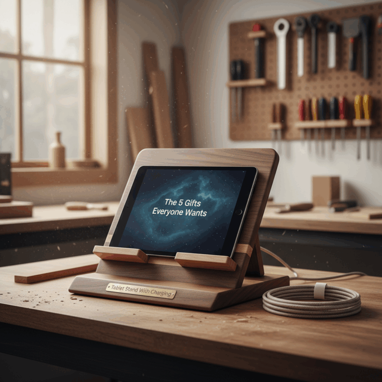 Professional woodworking featured image: The 5 Gift Everyone Wants for Tablet Stand With Chargin...