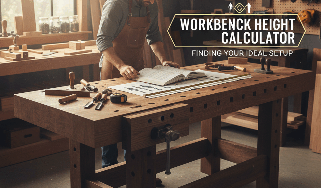 Professional woodworking featured image: Workbench Height Calculator: Finding Your Ideal Setup