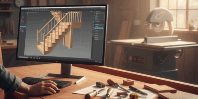 Professional woodworking image for article: CAD Software for Woodworking Projects. Workshop, wood gr
