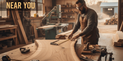 Professional woodworking image for article: Finding a Local Sawmill Near You. Workshop, wood grain,