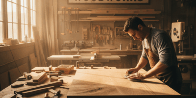 Professional woodworking image for article: Finding Local Woodworking Shops. Workshop, wood grain, t