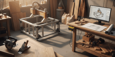 Professional woodworking image for article: How to Build Your Own CNC Router. Workshop, wood grain,