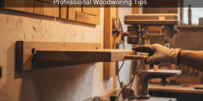 Professional woodworking image for article: How to Hang Floating Shelves Without Brackets. Workshop,