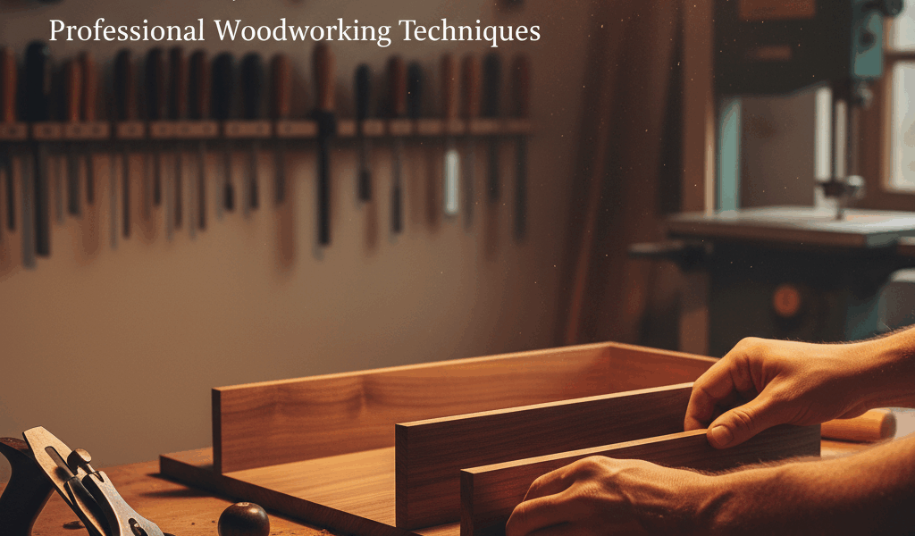 Professional woodworking image for article: How to Make Rabbet Joint Boxes. Workshop, wood grain, to