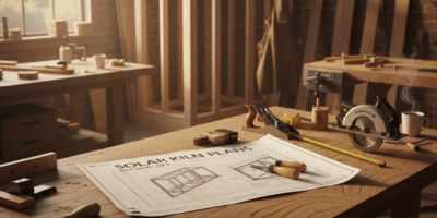 Professional woodworking image for article: Solar Kiln Plans and Building Tips. Workshop, wood grain