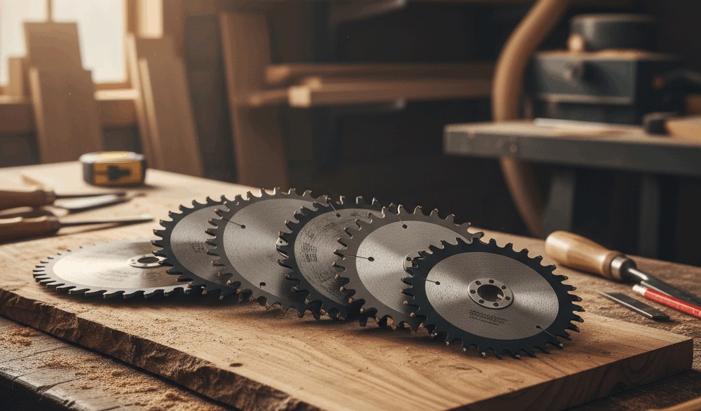 Professional woodworking image for article: Top Circular Saw Blades for Quality Cuts. Workshop, wood