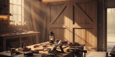 Professional woodworking image for article: Transform Your Garage with DIY Carriage Doors Magic. Wor