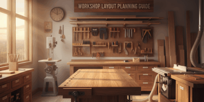 Professional woodworking image for article: Workshop Layout Planning Guide. Workshop, wood grain, to