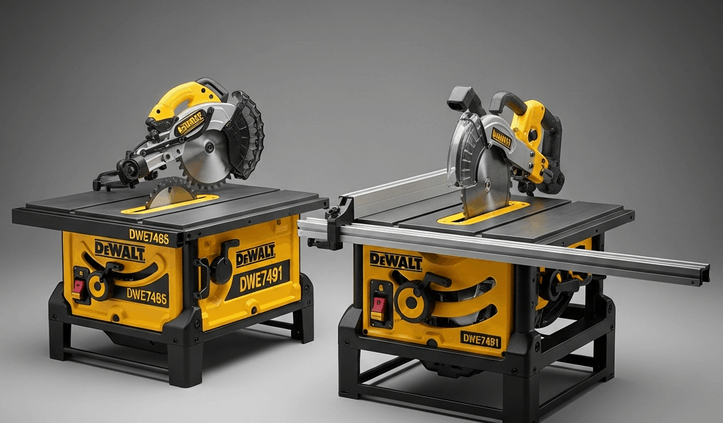 Professional photograph related to: DeWalt DWE7485 vs DWE7491 — Which Table Saw Should You Buy?. Hig