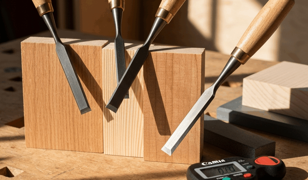 Chisel Bevel Angle Setup for Different Wood Types